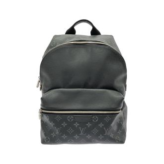 Louis Vuitton Black Coated Canvas Leather Backpack (Pre-Owned)