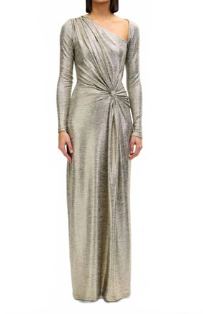 Significant Other Caera Long Sleeve Maxi Dress In Golden Hour
