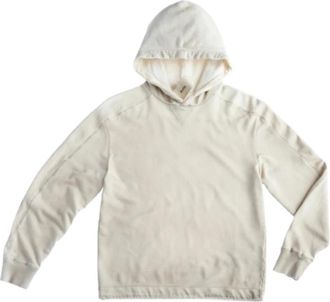 Ten c Airbrushed Fleece in Pale Taupe - Heren - Hoodies - Beige - L - Hoodies & sweatvesten