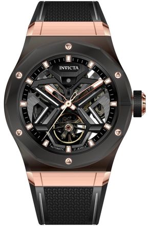 Invicta Celestial 70109 Herenhorloge - Automatisch Uurwerk - K9 Glas met Zwarte Wijzerplaat - 45 mm