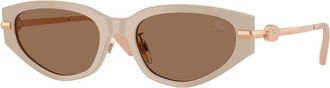 Burberry BE4493D Asian Fit 424473 Womens Sunglasses Brown Size 56