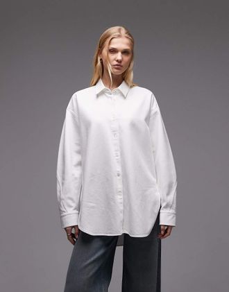 Arket Camicia di jeans oversize bianca-Bianco