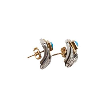 Konstantino Sleeping Beauty Turquoise Earring In Gold