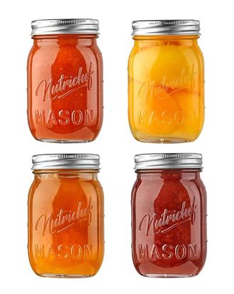 Nutrichef Set Of 4 Glass Mason Jars