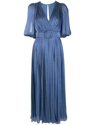 Costarellos Abito lungo con scollo a V - Blu