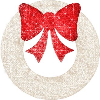 Best Choice Products 30in Pre-Lit Outdoor Christmas Wreath, LED Metal Holiday Décor w/ 100 Lights, Bow