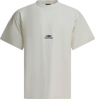 Balenciaga T-Shirts, male, White, S, 3B Sports Icon Crewneck T-shirt