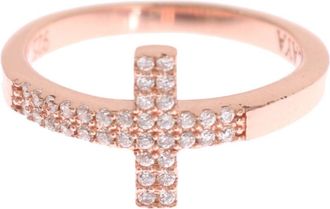 Nialaya gold 925 Womens Cross CZ Ring