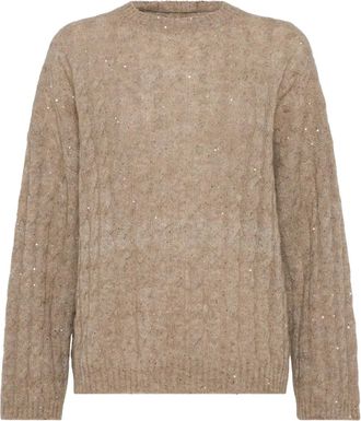 Brunello Cucinelli Maglione a lavorazione intrecciata - Toni neutri