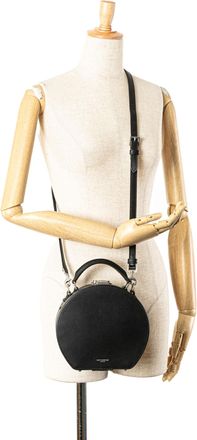 Saint Laurent Pre-owned Womens Round Leather Handbag Messenger - Black - One Size