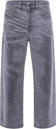 Diesel Straight Jeans - Heren - Regular Fit Jeans - Grijs - W32 - Katoen - Jeans