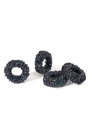 Tiramisu Iridescent Galaxy Weave Set of 4 Napkin Rings in Blue at Nordstrom Rack