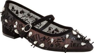 Linea Paolo Maison Embellished Mary Jane Flat in Black at Nordstrom, Size 8.5