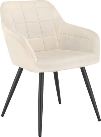 Woltu Woltu - 1x Sillas De Comedor Nordicas Estilo Vintage Juego De 1 Silla De Cocina Silla Tapizada Con Reposabrazos Tapizadas En Terciopelo Estructura De 