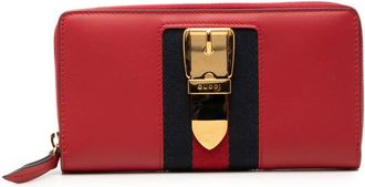 Gucci Pre-owned Gucci Calfskin Sylvie Zip Around Wallet Ladies XH034IF2QSMK77P5