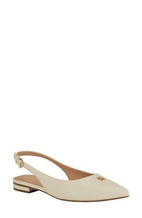 Tommy Hilfiger Velina Slingback Pointed Toe Flat in Ivory at Nordstrom, Size 5.5