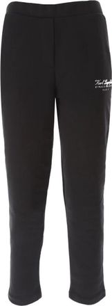 Karl Lagerfeld Handtekening sweatpants - Dames - Sweatpants - Zwart - S - Katoen - Broeken