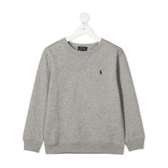 Polo Ralph Lauren Kids Sweatshirts, male, Gray, S, Grey Logo Sweatshirt Cotton Boy