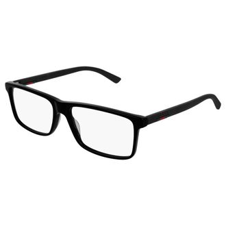 Gucci Rechthoekige Zonnebril - Heren - Brillen - Zwart - 58 MM - Accessoires