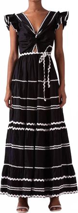 Celina Moon Flavian Maxi Dress In Black