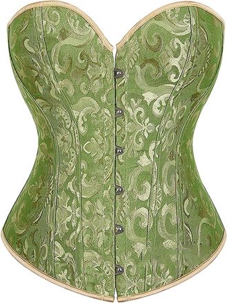 Generic Corset Top Womens Overbust Sweetheart Lace Up, Bustiers Corsets, Bridal Lingerie Lace up Satin Boned Corset, Plastic Bones Corset Bustier Top, Womens 