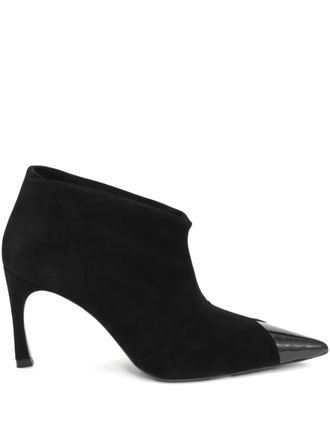 Rotate pointed-toe suede boots - Black