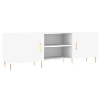 Berkfield Home TV Cabinet White 150x30x50 cm Engineered Wood | Size: 150 x 30 x 50 cm