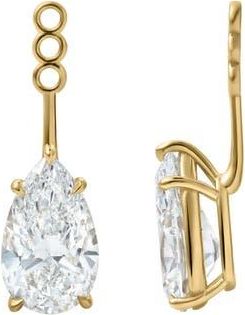 LuvMyJewelry Evelyn 14K Gold Pear Lab Grown Diamond Earring Jackets -10 Cts in 14K Yellow Gold at Nordstrom