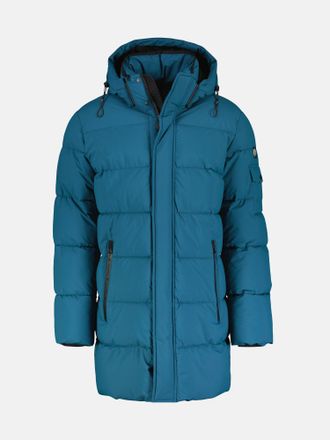 Lerros Winterjacke LERROS Warm gef&uuml;tterter Steppmantel mit abnehmbarer Kapuze, Herren, Gr. XXL, blau (rich blau), 100% Polyester, Jacken Winterjacke