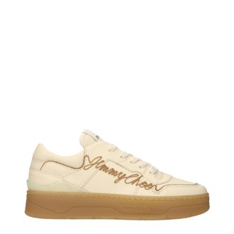 Jimmy Choo London Sneakers Florent Donna Pelle Beige/Ecru