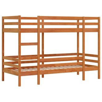 Berkfield Home Elegant Bunk Bed without Mattress Wax Brown 90x190 cm Single Soli