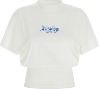Balenciaga Tops - Dames - T-shirts - Wit - XL - Tops