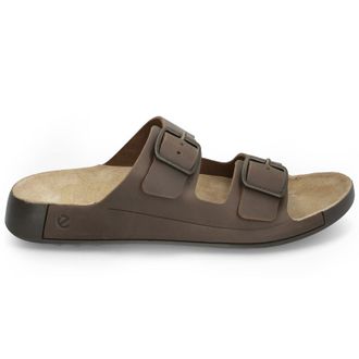Ecco Ecco Cozmo 500984 Nubuck Mens Slides Sandals - Nutmeg Brown - Size:UK 10.5-11