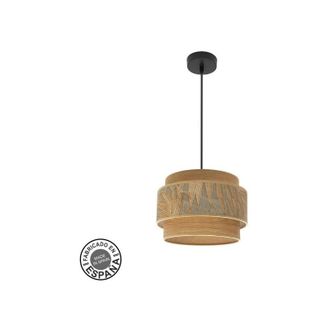 Samoa Lampara Samoa De 1 Luz Con Doble Pantalla Marron