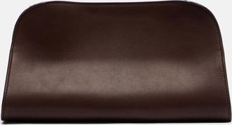 The Row Peggy Medium leather clutch