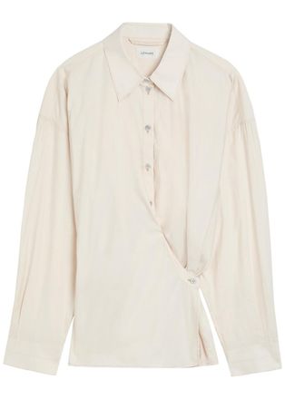 Christophe Lemaire Twisted Cotton and Silk-blend Shirt - Cream - 34 (UK6 / XS)