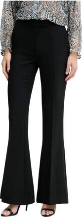 Twinset Broeken, Dames, Zwart, M, Polyester, Crepe Flared Broeken