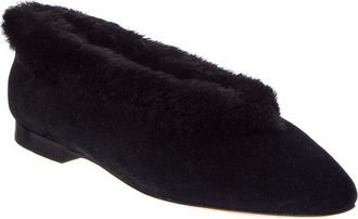Jimmy Choo London Margot Suede & Shearling Flat