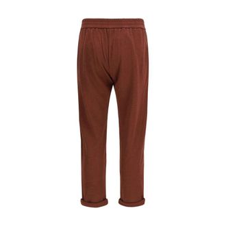 Brunello Cucinelli Womens Bordeaux Cotton Casual Pants