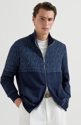 Brunello Cucinelli Cotton cardigan in Navy Blue at Nordstrom, Size 48 It
