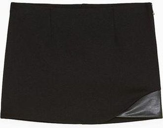 Patrizia Pepe Black Viscose Mini Womens Skirt