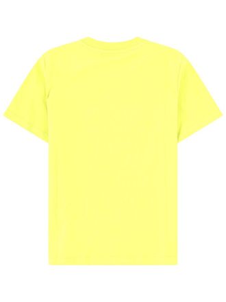 Msgm Logo-Embroidered Cotton T-Shirt - Yellow