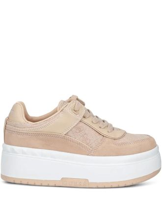 Guess Co 60mm Ridgee platform lace-up sneakers - Neutrals