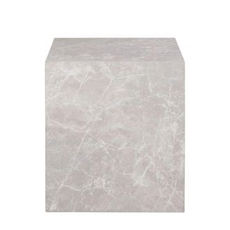 Meubles et Design Mesa auxiliar efecto m&aacute;rmol - Beige