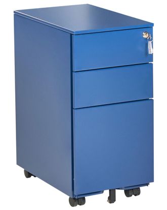 Beliani Mueble de oficina metal azul