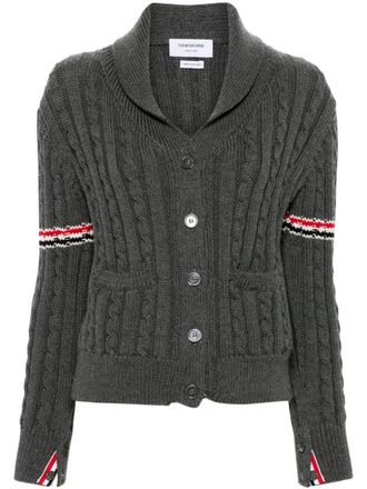 Thom Browne Kabelgebreid vest - Grijs