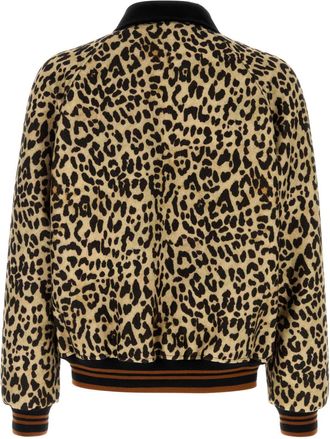 Valentino Garavani Mens Vgold Bomber Jacket Beige Wool
