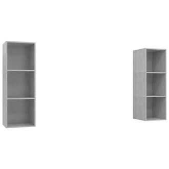 Berkfield Home Wall-mounted TV Cabinets 2 pcs Concrete Grey Engineered Wood