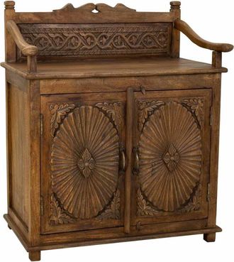 Wanderlust Deco Aparador de madera marr&oacute;n 70x42x85