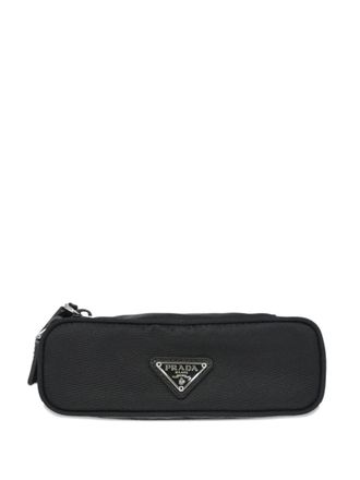 Prada 2010s zipper clutch bag - women - Nylon/Leather - One Size - Black